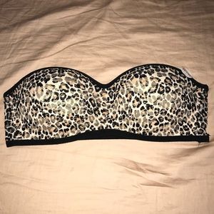 NEW Leopard Print Bandeau Bra by PINK